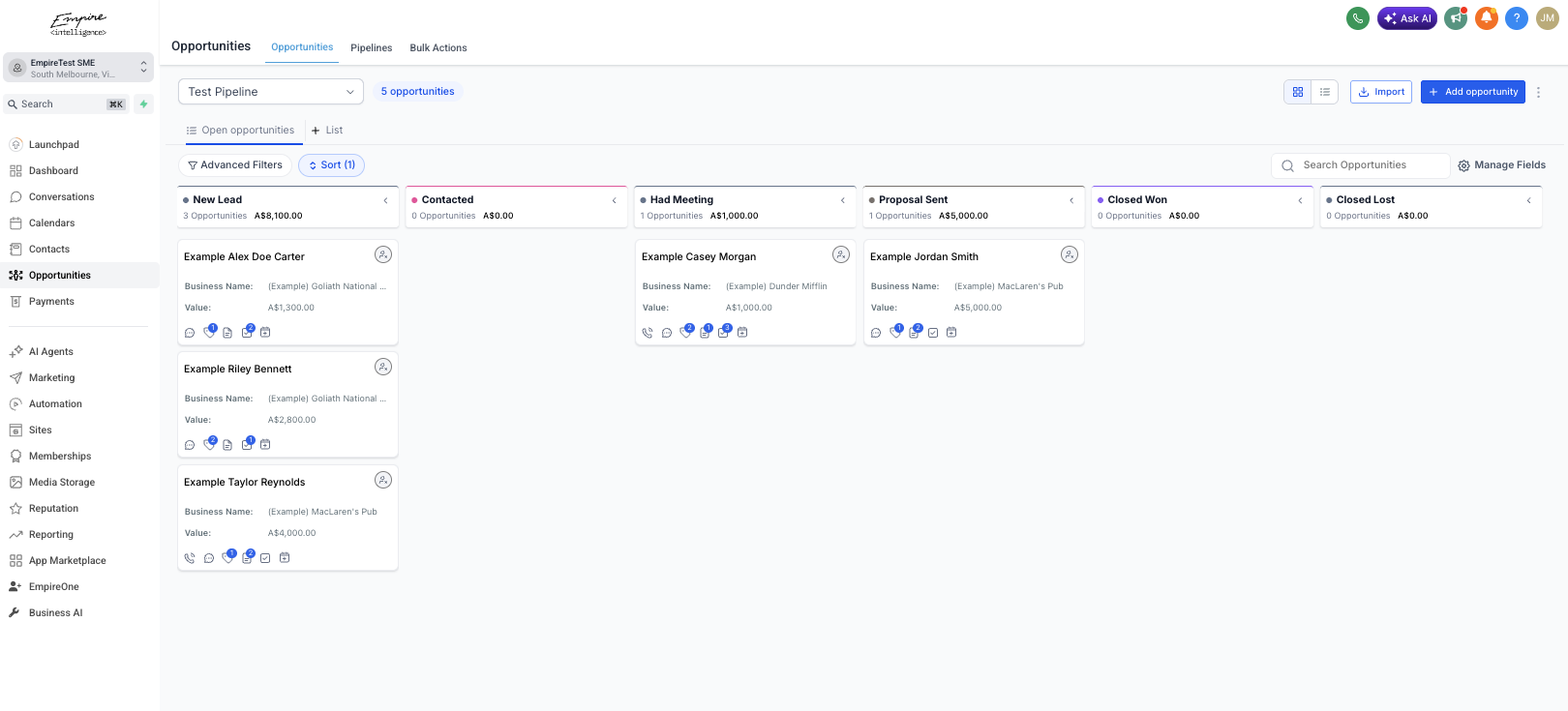 CRM pipeline